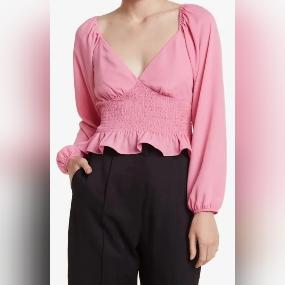 WAYF Waist Long Sleeve Raglan Top